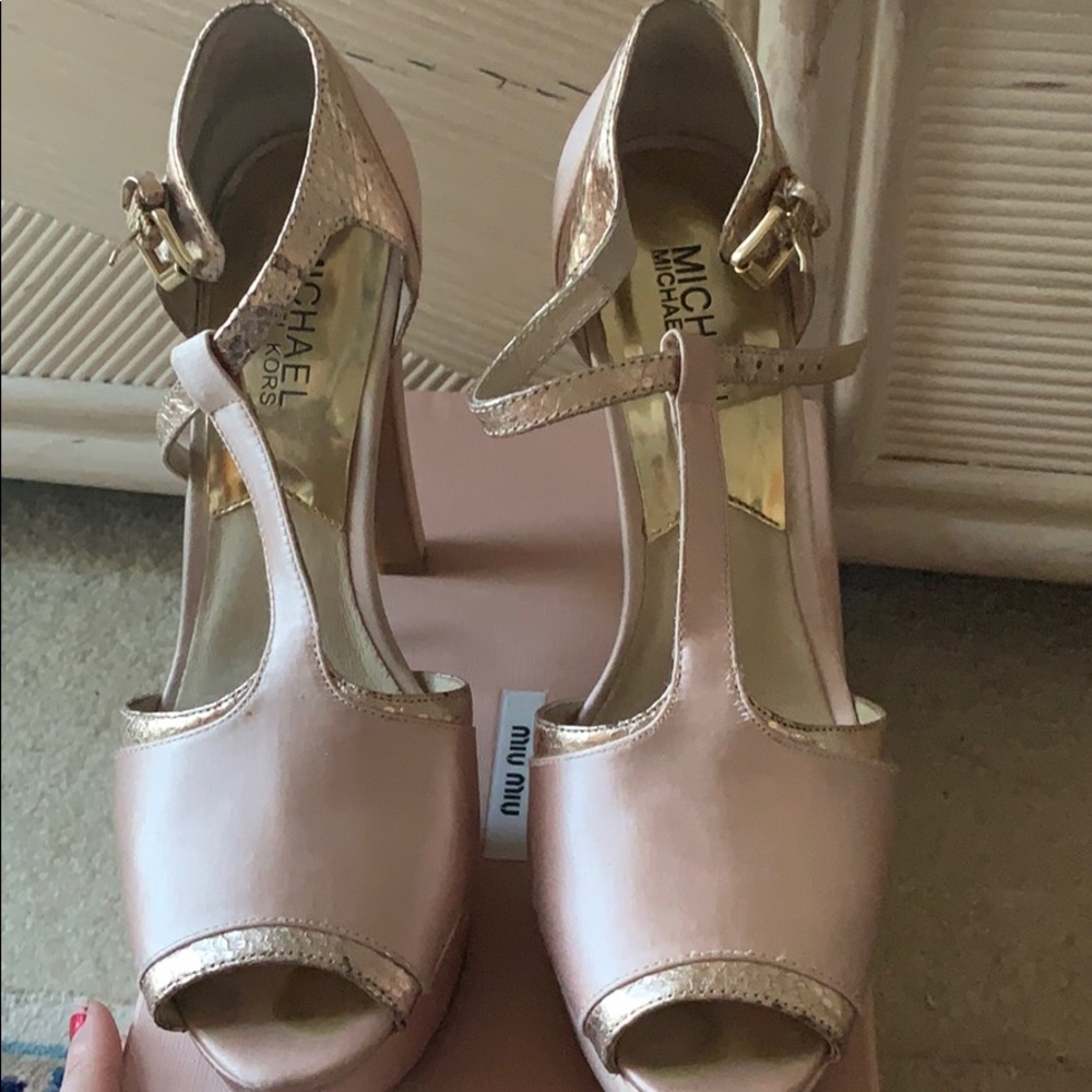 Michael Kors heels (pink satin)